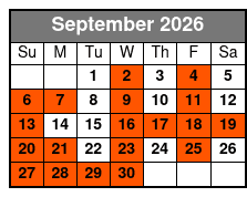 Premium Class September Schedule