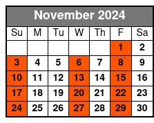 Economy Class November Schedule