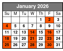 Economy Class January Schedule