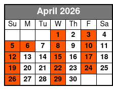 Economy Class April Schedule