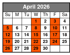 Bimini Island - Bahamas April Schedule