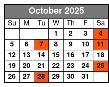 Grand Bahama Day Trip October Schedule