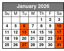 Grand Bahama Day Trip January Schedule