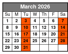 Grand Bahama Day Trip March Schedule