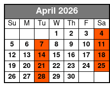 Grand Bahama Day Trip April Schedule
