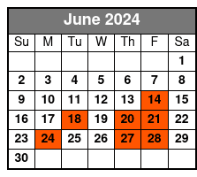 Riverside Hotel Meeting Point June Schedule