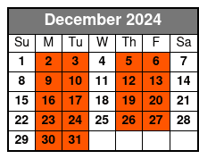 Riverside Hotel Meeting Point December Schedule