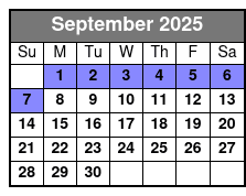 Sandbar Splash and Yacht Tour in Fort Lauderdale September Schedule