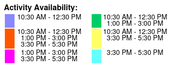 Schedule Color Key