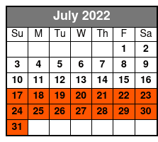 Jump Time July Schedule
