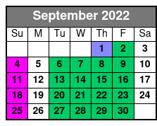 Kitty Hawk Maritime Forest Kayak Tour September Schedule
