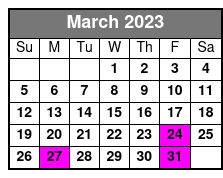Kitty Hawk Maritime Forest Kayak Tour March Schedule