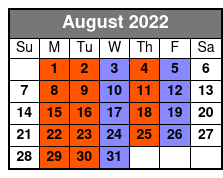 Alligator River Kayak Adventure August Schedule