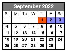 Nags Head Small-Group Kayak Tour September Schedule