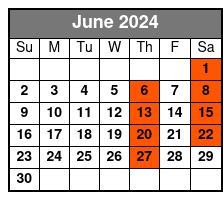 1pm Tour June Schedule
