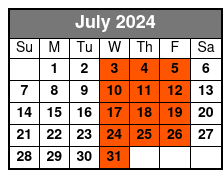 Standard Tour Price July Schedule