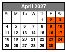 The Haunted Dinner Tour April Schedule