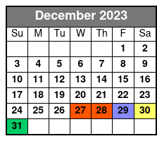 Breaking Point Escape Room December Schedule