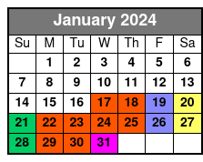 Breaking Point Escape Room January Schedule