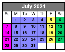 Breaking Point Escape Room July Schedule