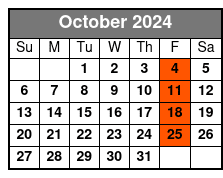 Breaking Point Escape Room October Schedule