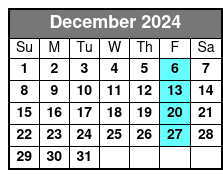 Breaking Point Escape Room December Schedule