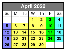 Breaking Point Escape Room April Schedule