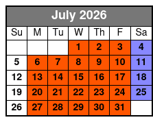 San Antonio's Ultimate Ghost and Murder Walking Guided Tour July Schedule