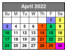 SeaWorld San Antonio April Schedule