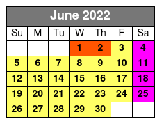 SeaWorld Single Day Ticket June Schedule