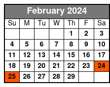 SeaWorld Single Day Ticket February Schedule