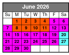 SeaWorld Single Day Ticket June Schedule