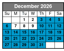 SeaWorld Single Day Ticket December Schedule