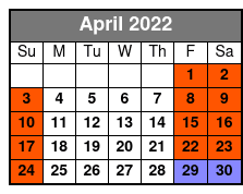 Seaworld San Antonio & Aquatica San Antonio 2 Day Flex Ticket April Schedule