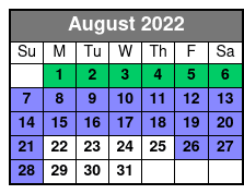 Seaworld San Antonio & Aquatica San Antonio 2 Day Flex Ticket August Schedule