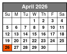 SeaWorld San Antonio & Aquatica San Antonio 2 Day Flex Ticket April Schedule