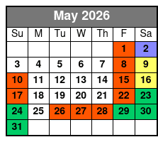 SeaWorld San Antonio & Aquatica San Antonio 2 Day Flex Ticket May Schedule