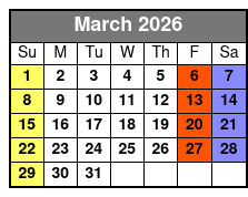 Private Or Couple’s Tarot Reading March Schedule