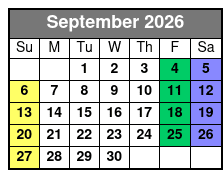 Private Or Couple’s Tarot Reading September Schedule