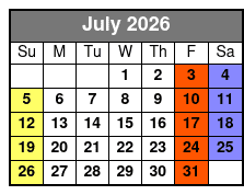 Couple’s Tarot Reading July Schedule