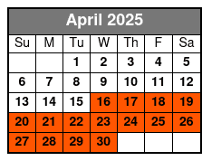 San Antonio City Exploration Game at Area 51 April Schedule