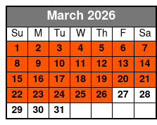 San Antonio Hop-On Hop-Off Trolley Tour March Schedule