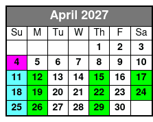 Hopscotch Tickets April Schedule