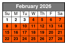Tower of the Americas: Entry Ticket February Schedule