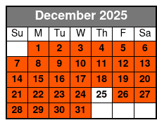 The Alamo: Exhibit Entry December Schedule