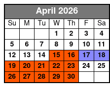 Magic Saloon - General Admission April Schedule