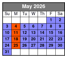 Magic Saloon - General Admission May Schedule