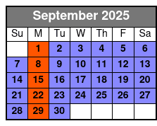 Magic Saloon - Preferred Seating September Schedule