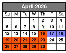 Magic Saloon - Preferred Seating April Schedule