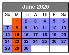 Magic Saloon - Preferred Seating June Schedule